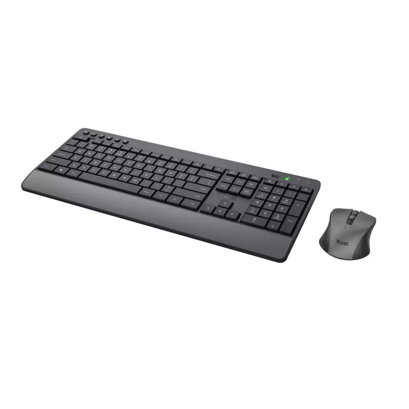 Teclado e rato Trust Trezo escritório RF sem fios AZERTY belga preto