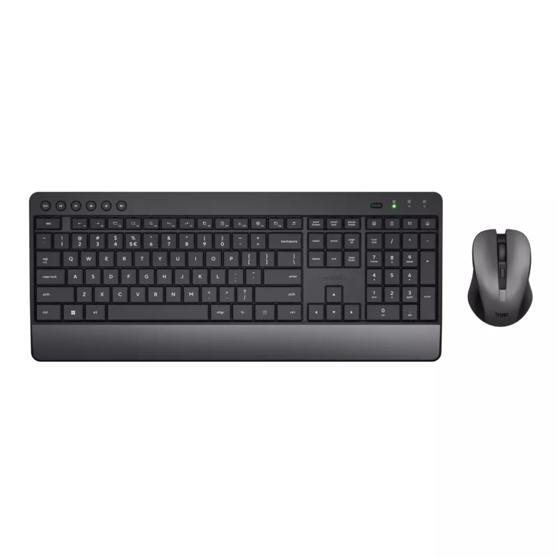 Teclado e rato Trust Trezo escritório RF sem fios AZERTY belga preto