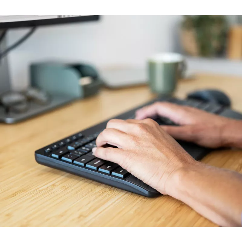 Teclado e rato Trust Trezo escritório RF sem fios AZERTY belga preto
