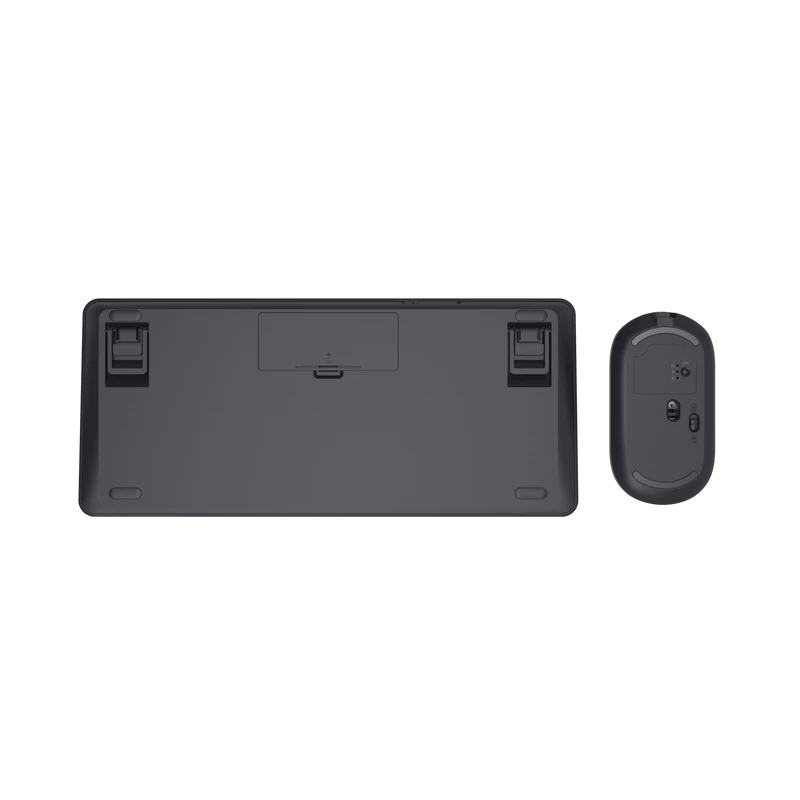 Teclado e rato Trust Lyra escritório RF sem fios + Bluetooth AZERTY belga preto