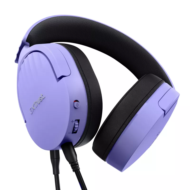 Trust GXT 489P FAYZO Headset com fios arco de cabeça Gaming preto, roxo