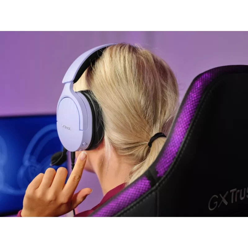 Trust GXT 489P FAYZO Headset com fios arco de cabeça Gaming preto, roxo
