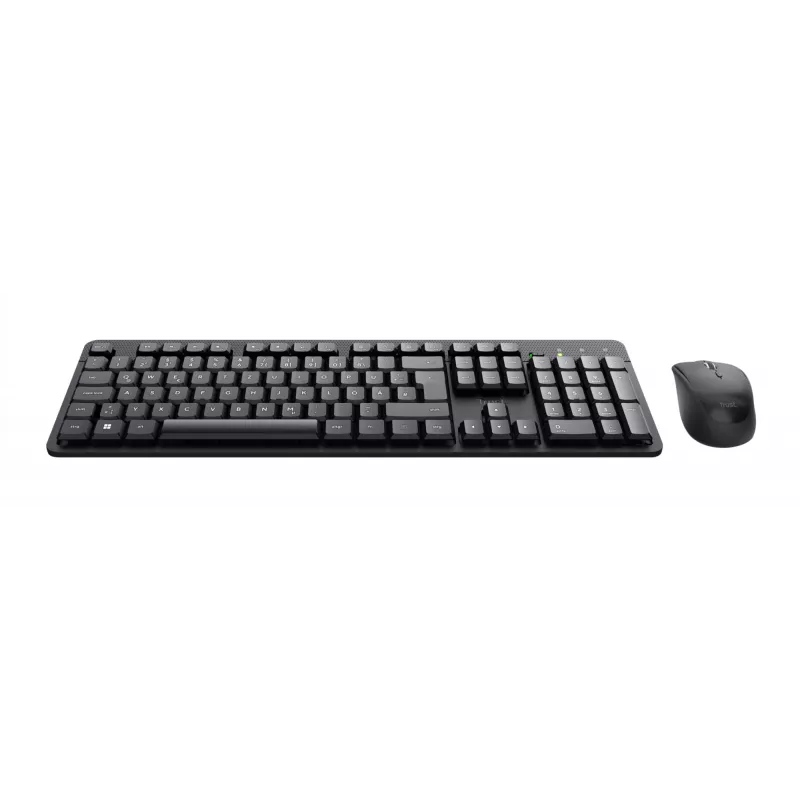 Trust TKM-360 Teclado rato incluído Escritório RF Wireless QWERTY US Inglês preto