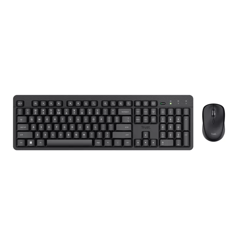 Trust Ody II Teclado rato incluído Escritório RF Wireless AZERTY Belga preto