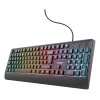 Trust GXT 792 Quadrox Teclado rato incluído Gaming USB QWERTY Belga preto