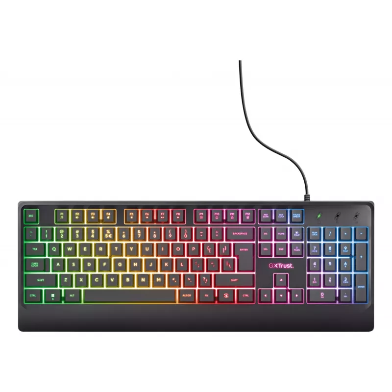 Trust GXT 792 Quadrox Teclado rato incluído Gaming USB QWERTY Belga preto