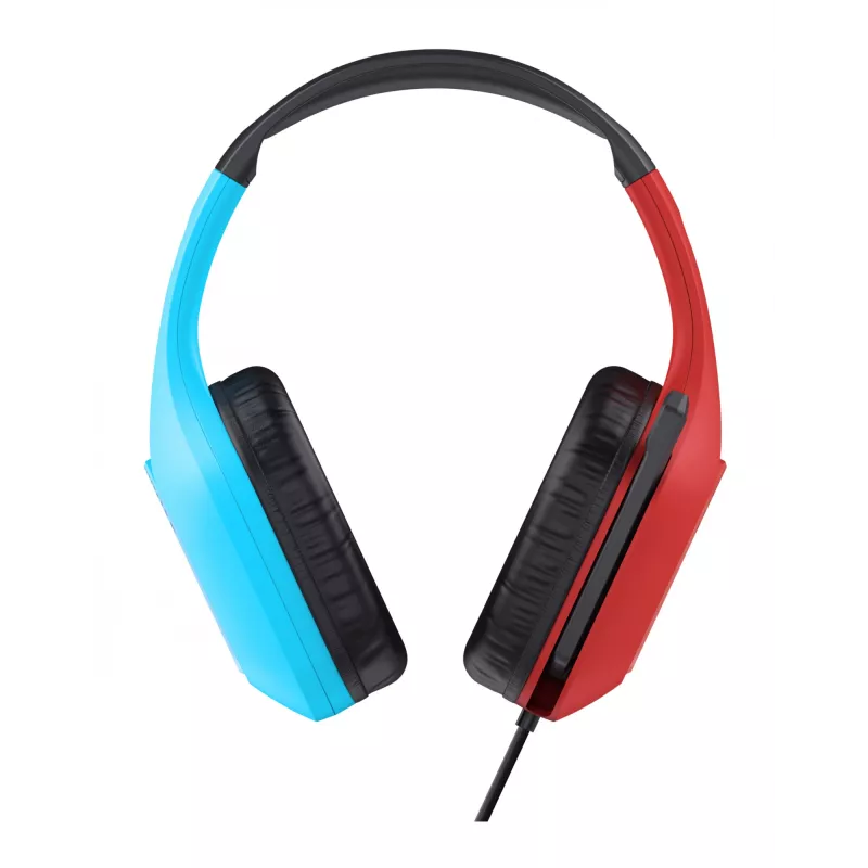 Trust GXT 416S Zirox Headset com fios arco de cabeça Gaming preto, ciano, vermelho
