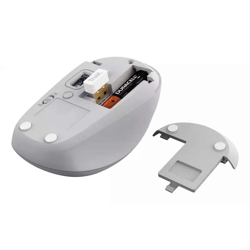Trust Yvi+ Rato Universal Ambidestro RF Wireless + Bluetooth Ótico 1600 DPI