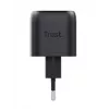 Carregador Trust Maxo 30W USB-C GaN Carregador Interior Carregamento rápido preto