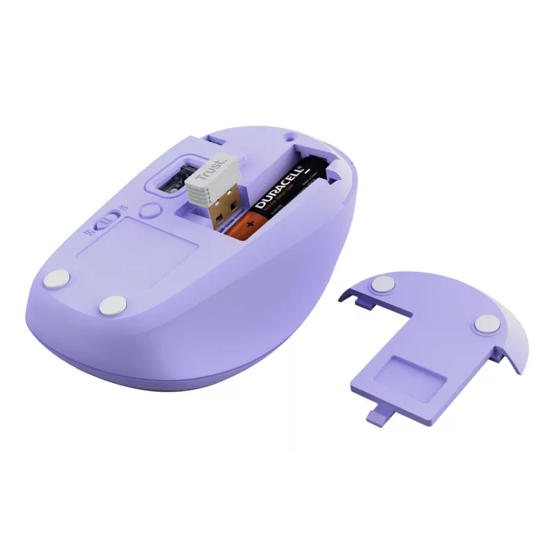 Trust Yvi+ Rato Universal Ambidestro RF Wireless + Bluetooth Ótico 1600 DPI