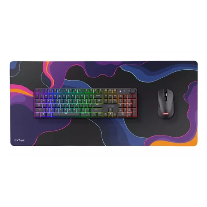 Trust GXT 759 XXL Tapete de rato Gaming preto, azul, rosa, violeta