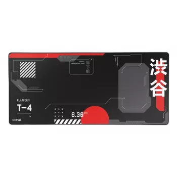 Tapete de rato Gaming TRUST GXT 759 XXL — 900×400 mm, PET, preto/vermelho