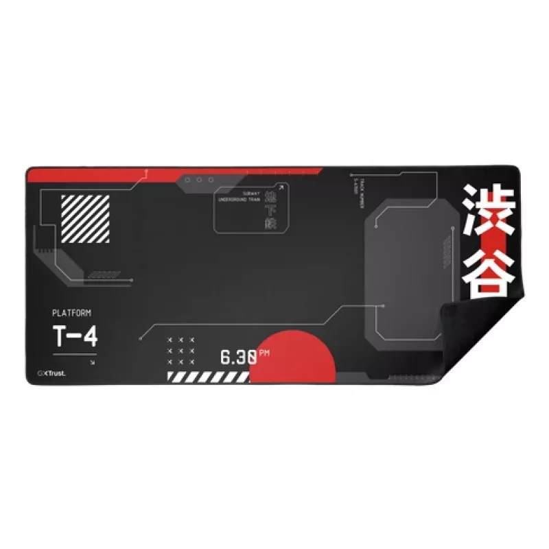 Tapete de rato Gaming TRUST GXT 759 XXL — 900×400 mm, PET, preto/vermelho