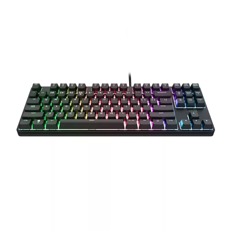 Trust GXT 864 Cada Teclado Gaming USB QWERTY Inglês preto