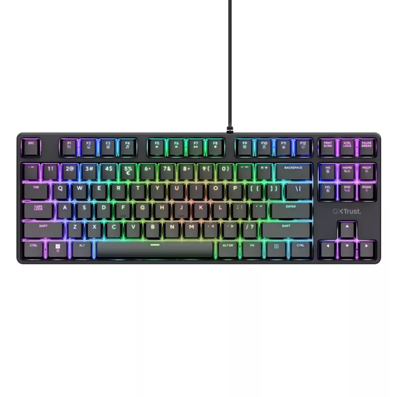 Trust GXT 864 Cada Teclado Gaming USB QWERTY Inglês preto