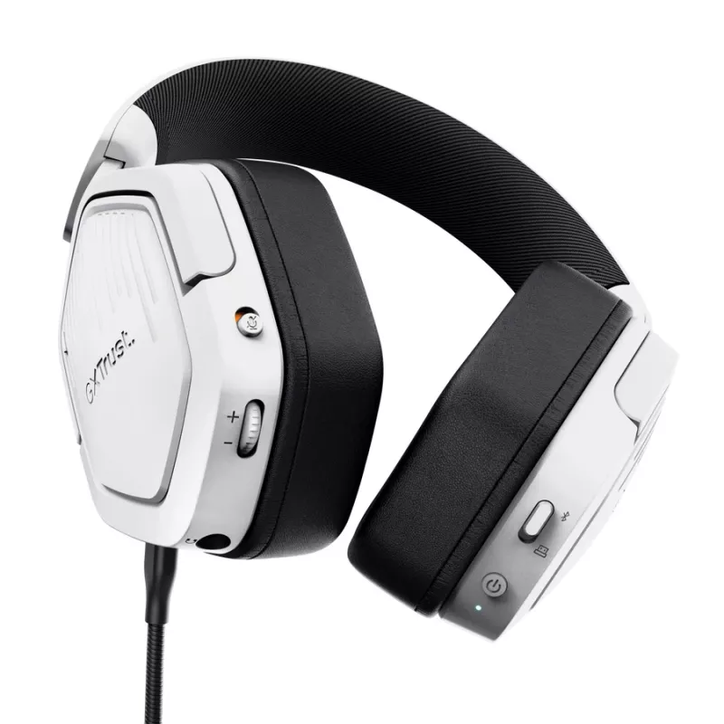 Trust GXT 493PS Carus Headset com fios e sem fios arco de cabeça Gaming Bluetooth branco