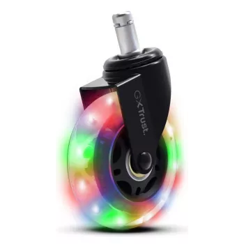 Rodas para cadeira Gaming TRUST GXT 701 Rodas de gel LED para cadeiras giratórias, conjunto de 5