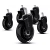 Conjunto de rodas para cadeira Gaming TRUST 25804, 5 unid., preto, PP/PU, 225 g