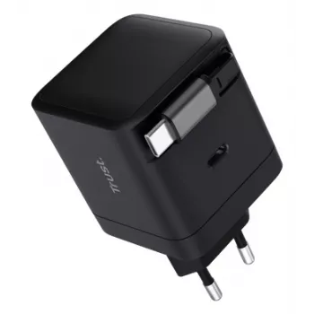 Carregador TRUST Maxo 65W USB-C com cabo enrolável de 67 cm
