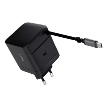 Carregador TRUST Maxo 65W USB-C com cabo enrolável de 67 cm