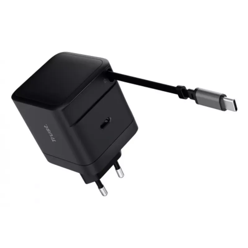 Carregador TRUST Maxo 65W USB-C com cabo enrolável de 67 cm