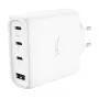 TRUST Maxo 65W Carregador rápido CA interior, 3x USB-C, máx. 20 V, cabo de 2 m, branco