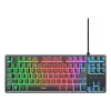 Trust GXT 833 Thado TKL Teclado Gaming USB AZERTY Belga preto