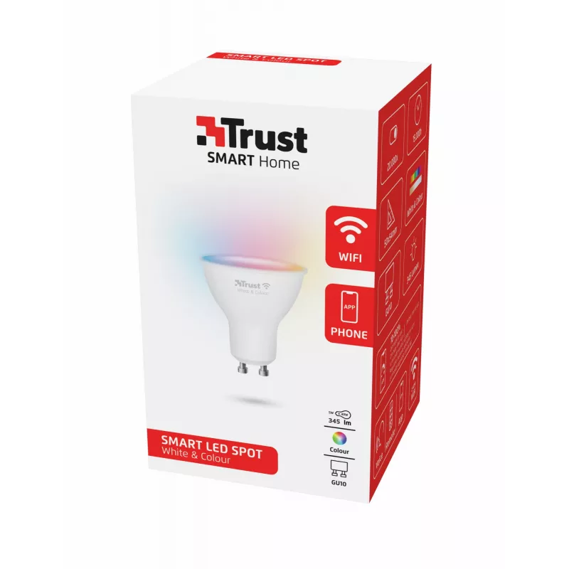 Lâmpada inteligente Trust 71279 Wi-Fi branco 50x50x54 mm