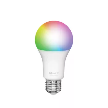 Lâmpada inteligente TRUST 71281 — Wi‑Fi, casquilho E27, branco, 60×60×108 mm