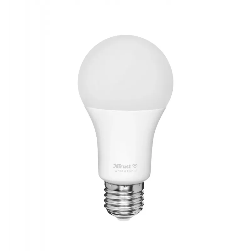 Lâmpada inteligente TRUST 71281 — Wi‑Fi, casquilho E27, branco, 60×60×108 mm