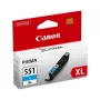 Cartucho de tinta Canon CLI-551XL C w/sec 1 unid. original alto rendimento (XL) foto ciano