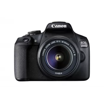 Canon EOS 2000D BK 18-55 IS + SB130 +16GB EU26 kit de máquina fotográfica DSLR 24,1 MP CMOS 6000 x 4000 píxeis preto