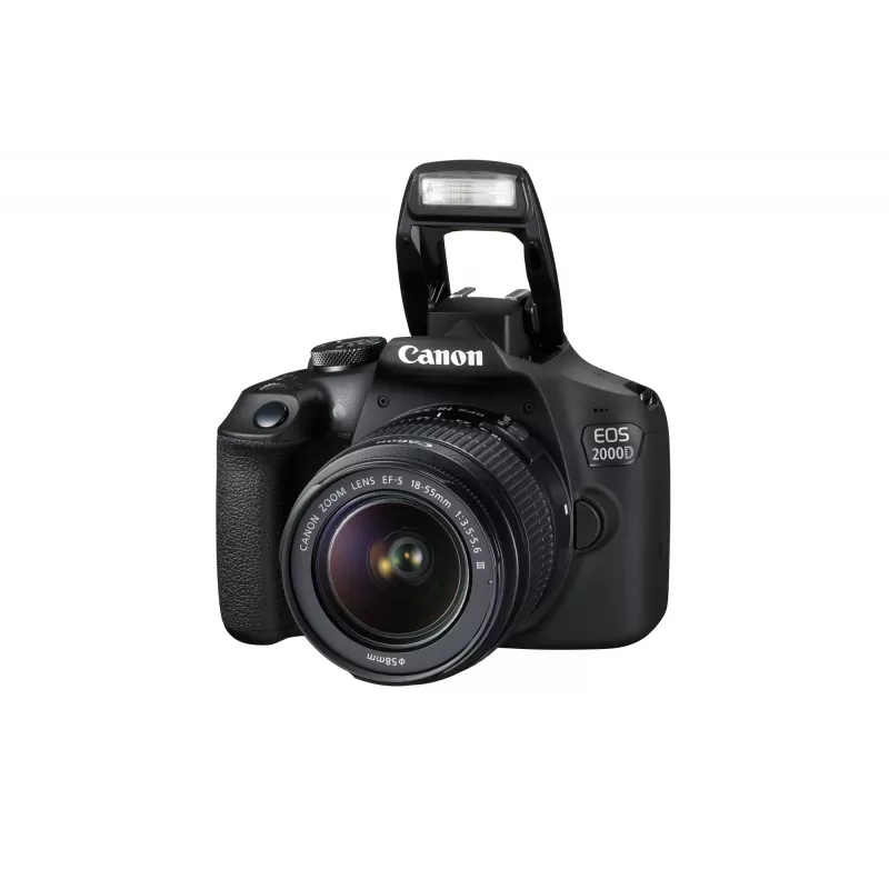 Canon EOS 2000D BK 18-55 IS + SB130 +16GB EU26 kit de máquina fotográfica DSLR 24,1 MP CMOS 6000 x 4000 píxeis preto