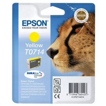 Epson Cheetah embalagem individual amarelo T0714 tinta DURABrite Ultra