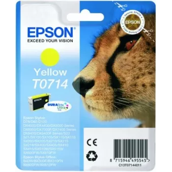 Epson Cheetah embalagem individual amarelo T0714 tinta DURABrite Ultra
