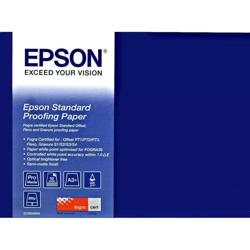 Papel de prova padrão Epson 240, 24 inch x 30,5 m, 30,5 m, 61 cm, semibrilhante, 205 g/m²