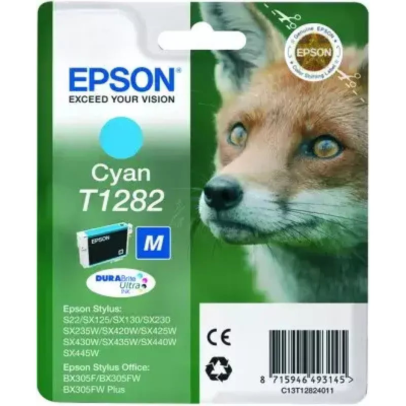 Tinteiro Epson Fox embalagem individual ciano T1282 tinta DURABrite Ultra
