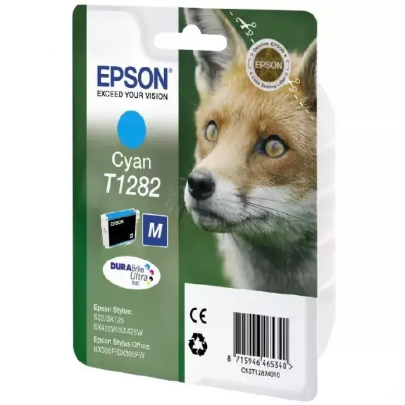Tinteiro Epson Fox embalagem individual ciano T1282 tinta DURABrite Ultra