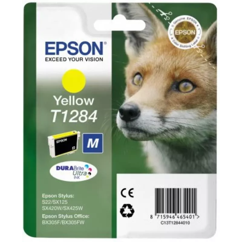Tinteiro Epson Fox embalagem individual amarelo T1284 tinta DURABrite Ultra