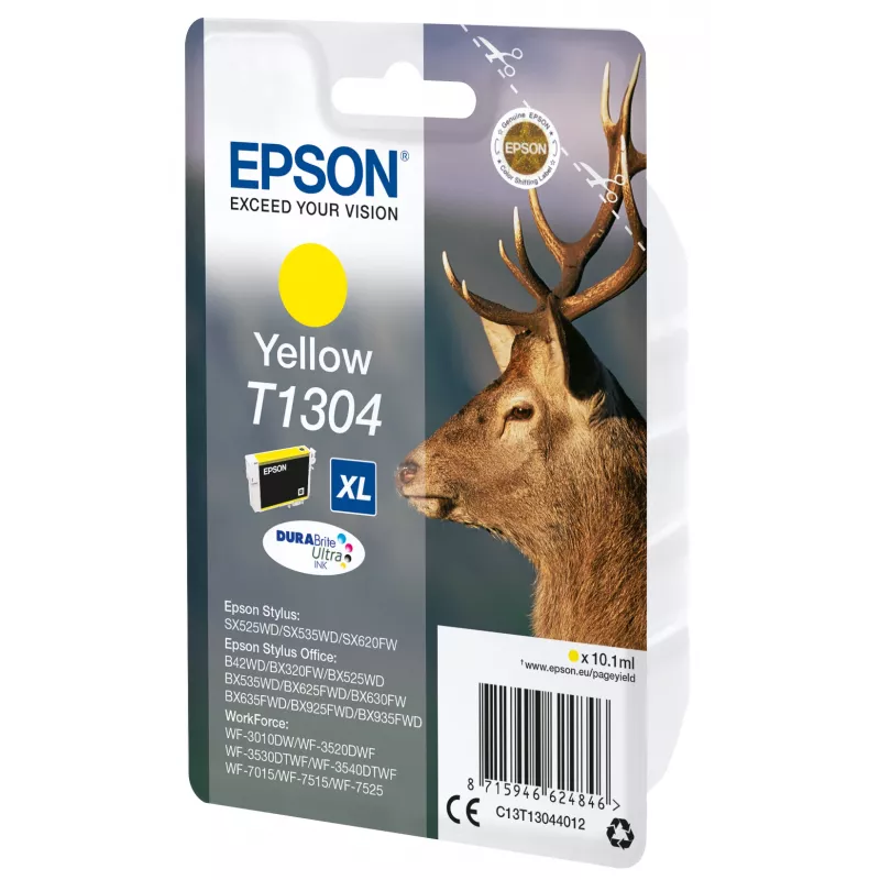 Tinteiro Epson Stag embalagem individual amarelo T1304 tinta DURABrite Ultra