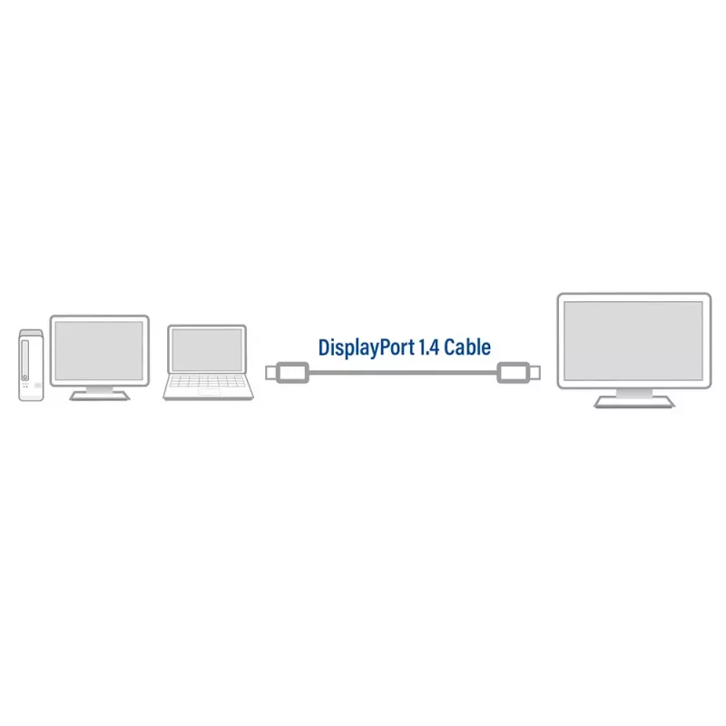 Cabo DisplayPort 1.4 ACT 8K, 1m, 1 m, DisplayPort, DisplayPort, ficha, ficha, preto