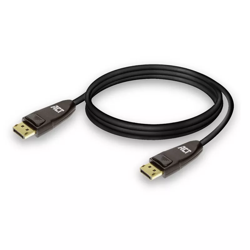 Cabo DisplayPort 1.4 ACT 8K, 1m, 1 m, DisplayPort, DisplayPort, ficha, ficha, preto