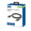 Cabo DisplayPort 1.4 ACT 8K, 1m, 1 m, DisplayPort, DisplayPort, ficha, ficha, preto