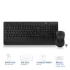 Conjunto de teclado e rato sem fios ACT (Azerty), clique silencioso, ecológico, de materiais reciclados