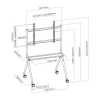Suporte de chão móvel ACT para TV/monitor, 50 polegadas a 86 polegadas, VESA, 127 cm (50 polegadas), 2,18 m (86 polegadas), 200 x 200 mm, 800 x 600 mm, alumínio, plástico, aço, cinzento