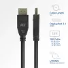 Cabo DisplayPort ACT AK4081 1 m preto