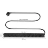 PDU de extensão ACT 19 polegadas CEE7/7 com 9 tomadas Type-F, 3 m H05VV-F 3G1.5