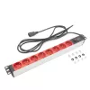 Unidade de distribuição de energia ACT PD3004 19 polegadas C14 IEC60320 com 8 tomadas Type-F, 3 m H05VV-F 3G1.0, 230 V 10 A