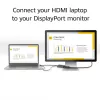 Adaptador de cabo de vídeo ACT AC7536 0,24 m HDMI + USB DisplayPort preto