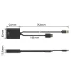 Adaptador de cabo de vídeo ACT AC7536 0,24 m HDMI + USB DisplayPort preto